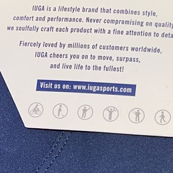 NWT IUGA Navy Bootcut Yoga Leggings With front and back Pockets Womens 30 W 30 L - Picture 11 of 12